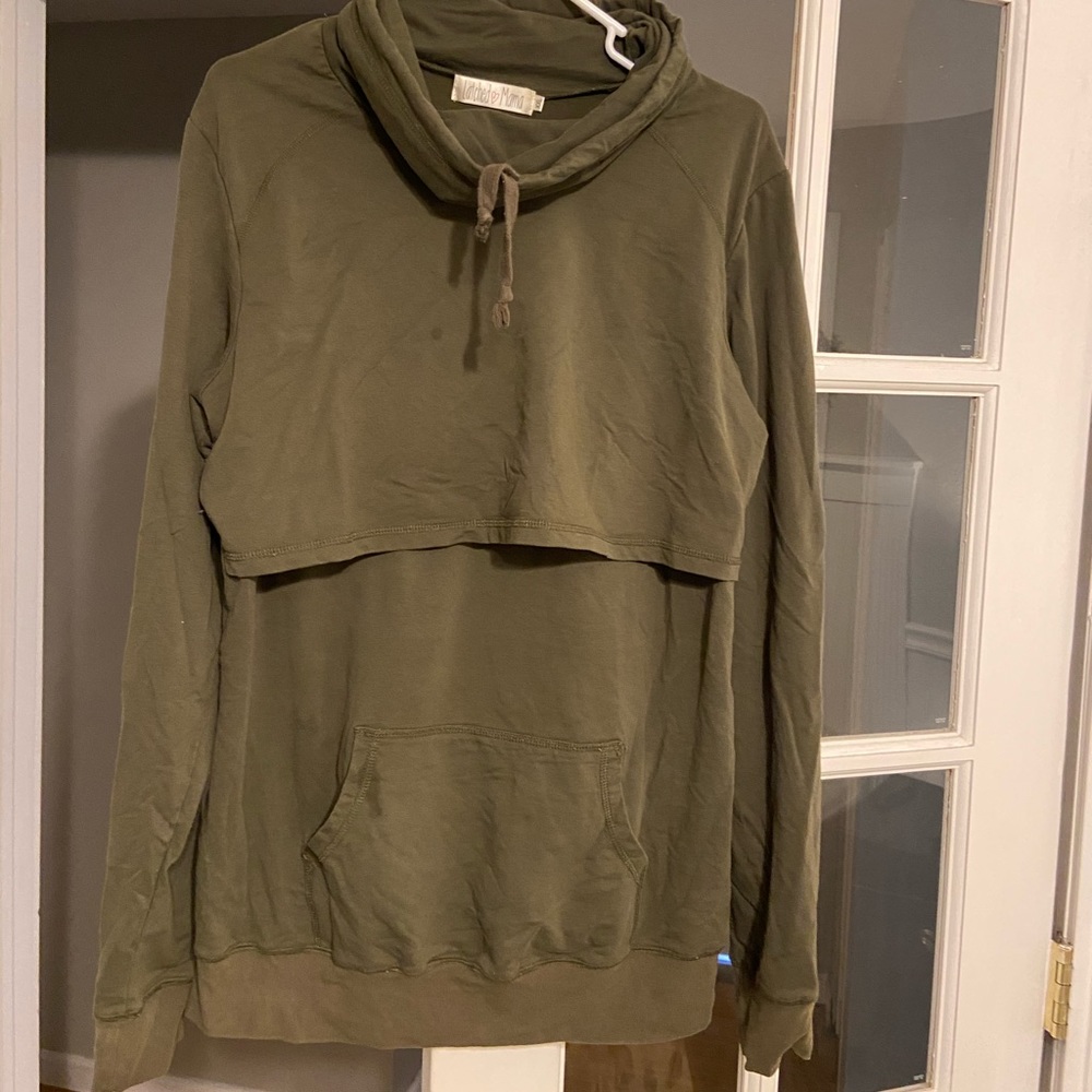 Latched Mama Nursing Cowl Neck Sweatshirt